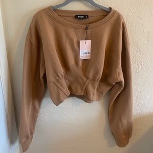 NWT Miss Guided cropped sweatshirt